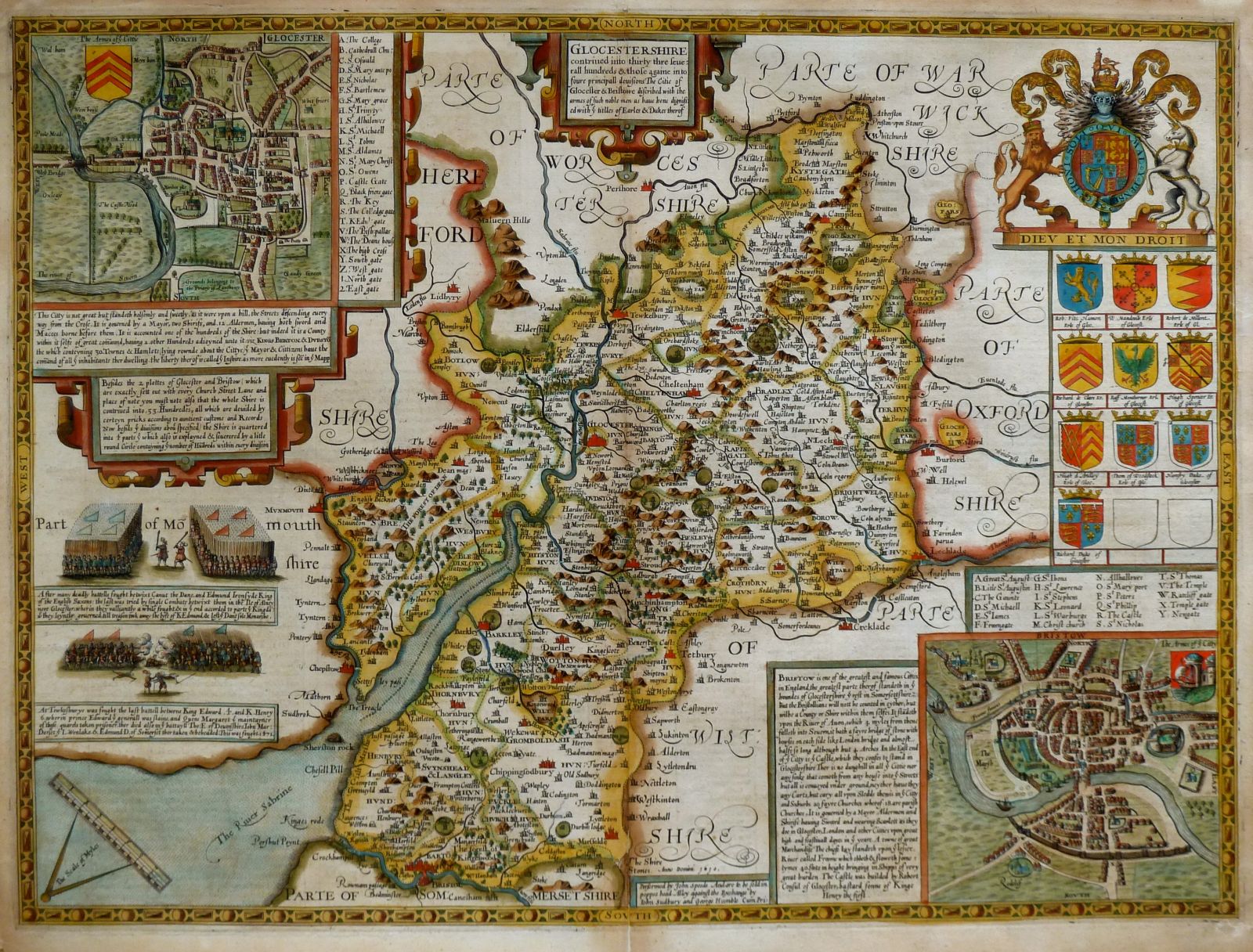 Gloucestershire Antique Maps Old Maps Of Gloucestershire