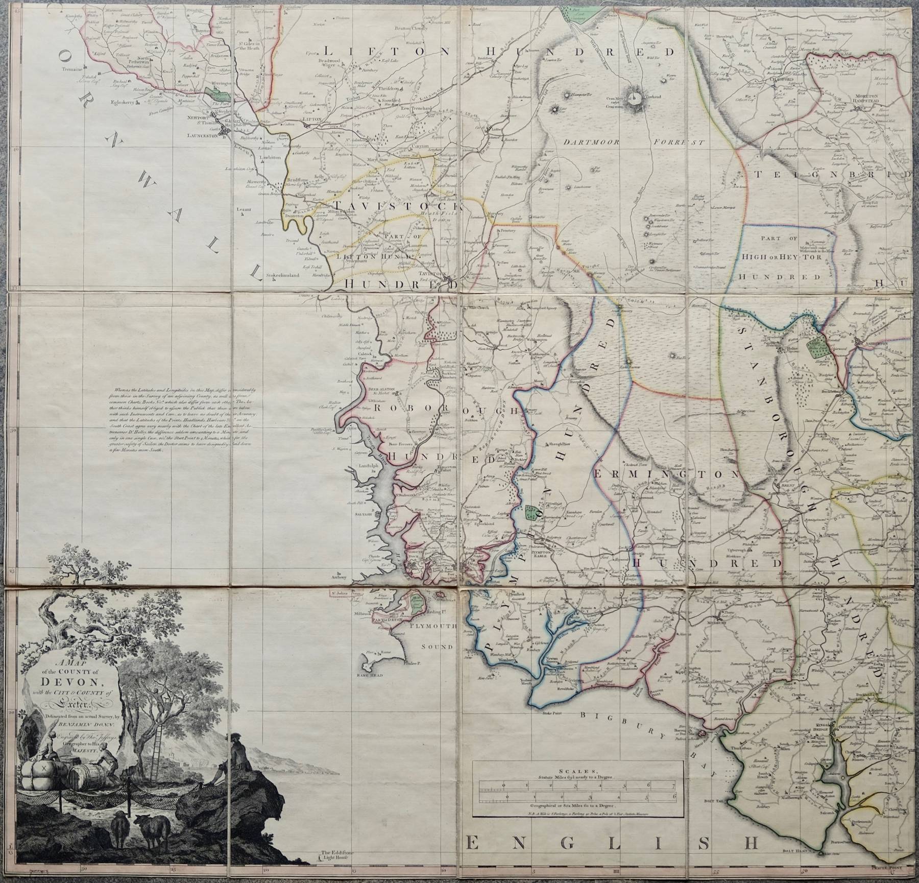 Devon Antique Maps, Old Maps of Devon, Vintage Maps of Devon, UK