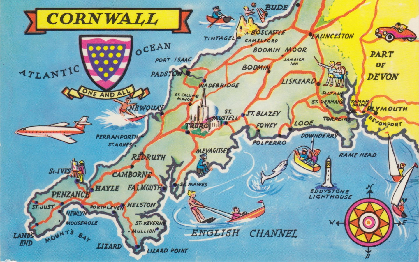 Printable Map Of Cornwall Uk
