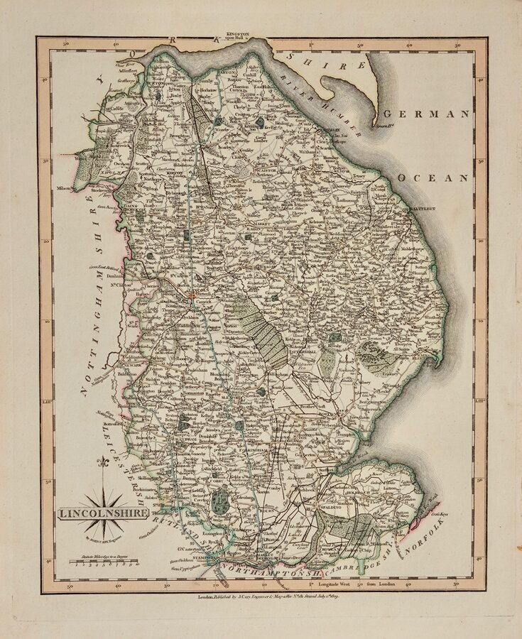 Lincolnshire Antique Maps, Old Maps of Lincolnshire, Vintage Maps of ...