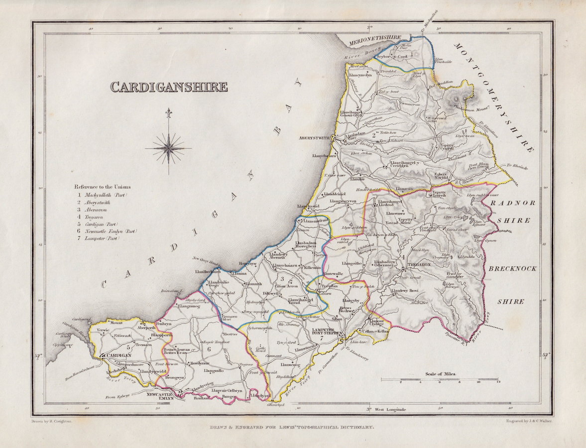 Antique Maps of Cardigan Ceredigion