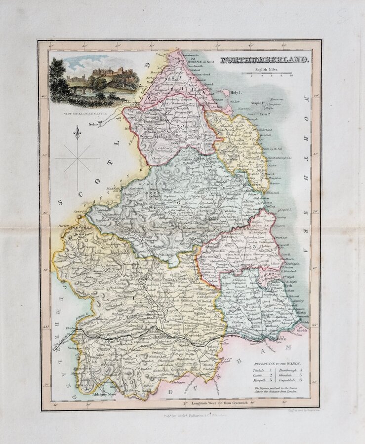 Northumberland Antique Maps, Old Maps of Northumberland, Vintage Maps ...