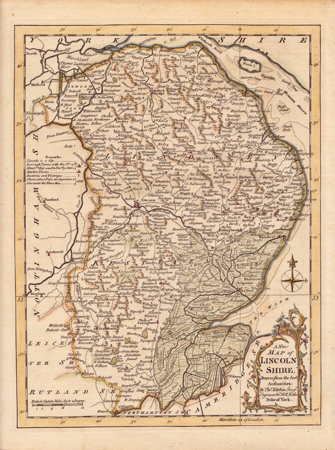 Lincolnshire Antique Maps, Old Maps Of Lincolnshire, Vintage Maps Of ...